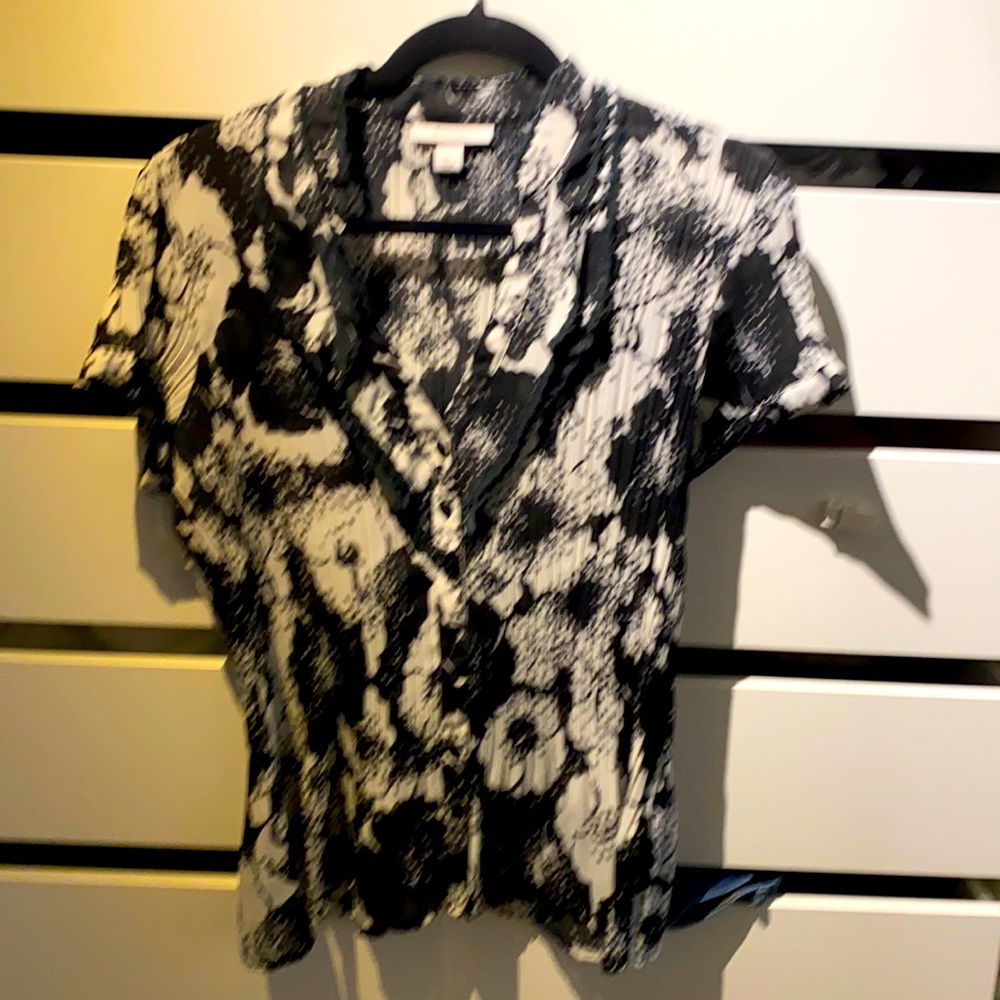 Sheer button down blouse